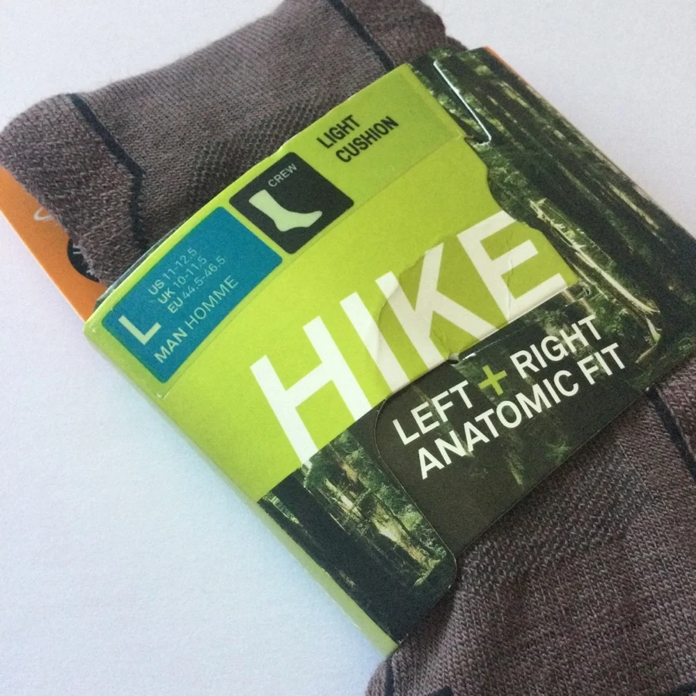 ICEBREAKER MENS ANATOMICA HIKE MERINO WOOL HIKING SOCKS MINK MEDIUM LARGE NWT